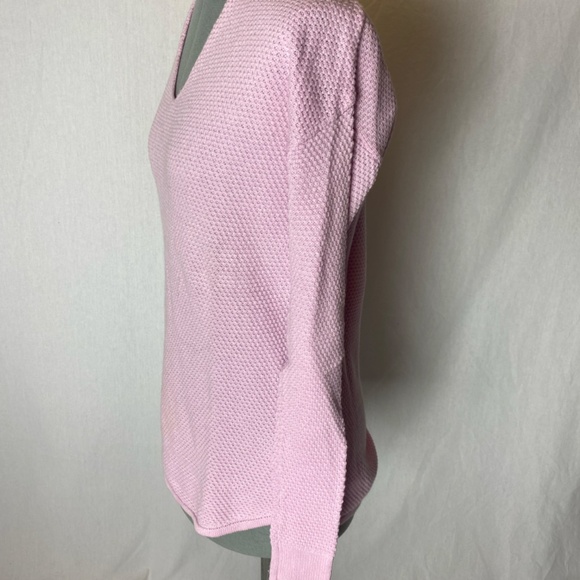 Gap long sleeve pink cotton textured sweater - Picture 4 of 9
